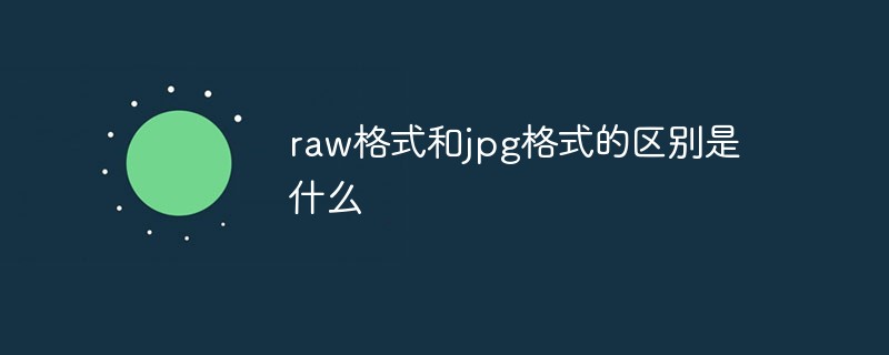 RAW格式JPG格式核心差异剖析