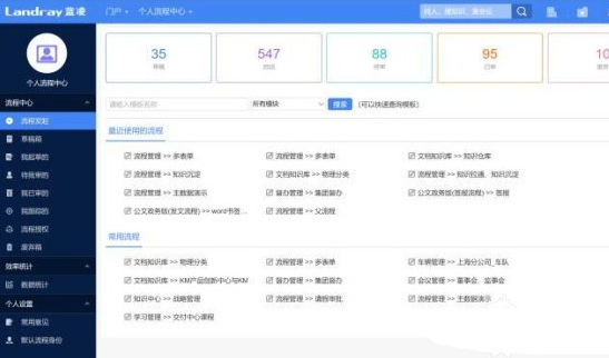智能办公系统界面示意图