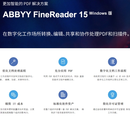 FineReader15界面示意图